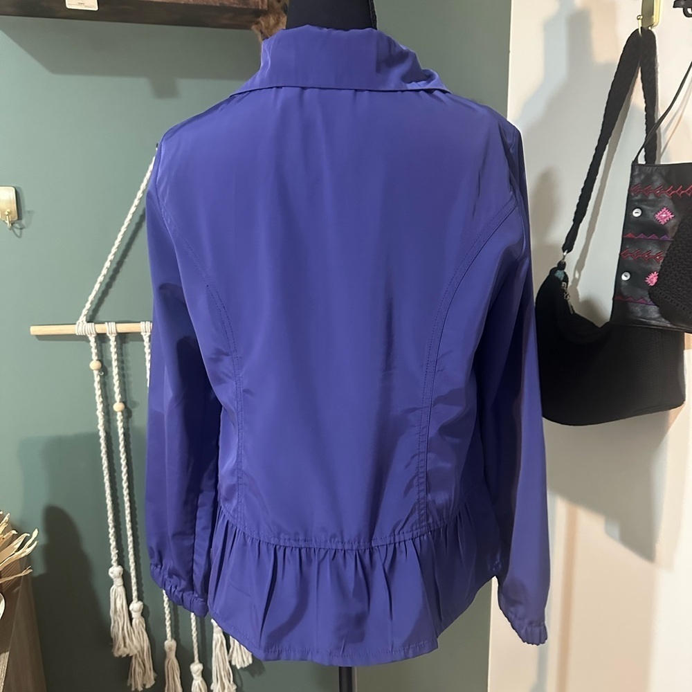 Chico's Zenergy Purple Windbreaker Jacket Sized Chico 0 Fits like M 🦄 - Picture 4 of 5